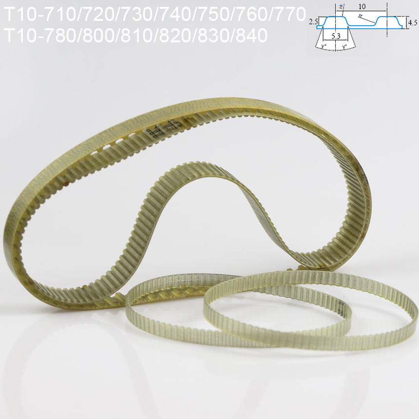 Timing Belt - T10-710/720/730/740/750/760/770/780/800/810/820/830/840 Belt Sinkronisasi Bergigi Trapesium dengan