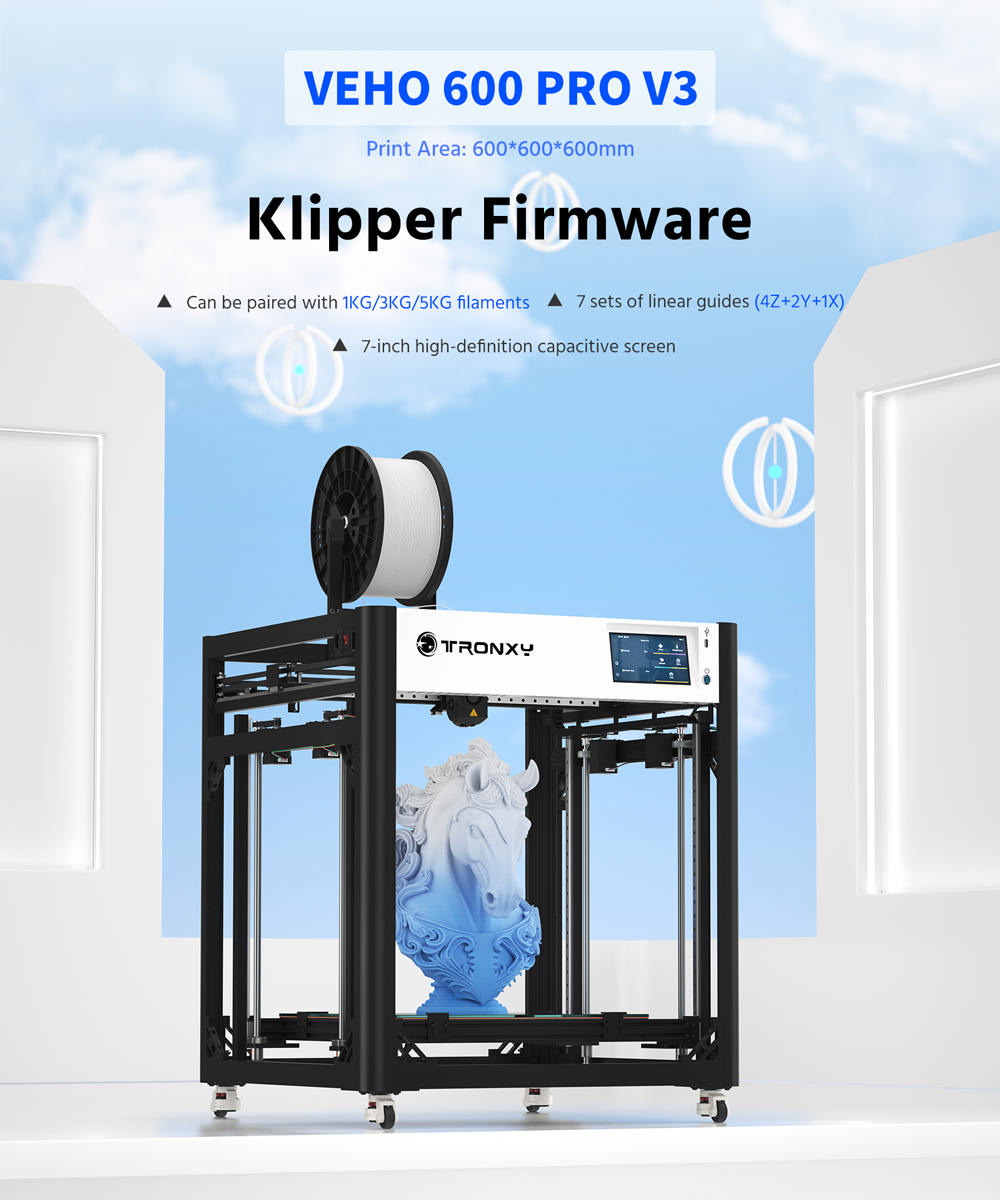 3D Printing X Y Z Axis - Tronxy VEHO-600 / PRO V3 Ukuran