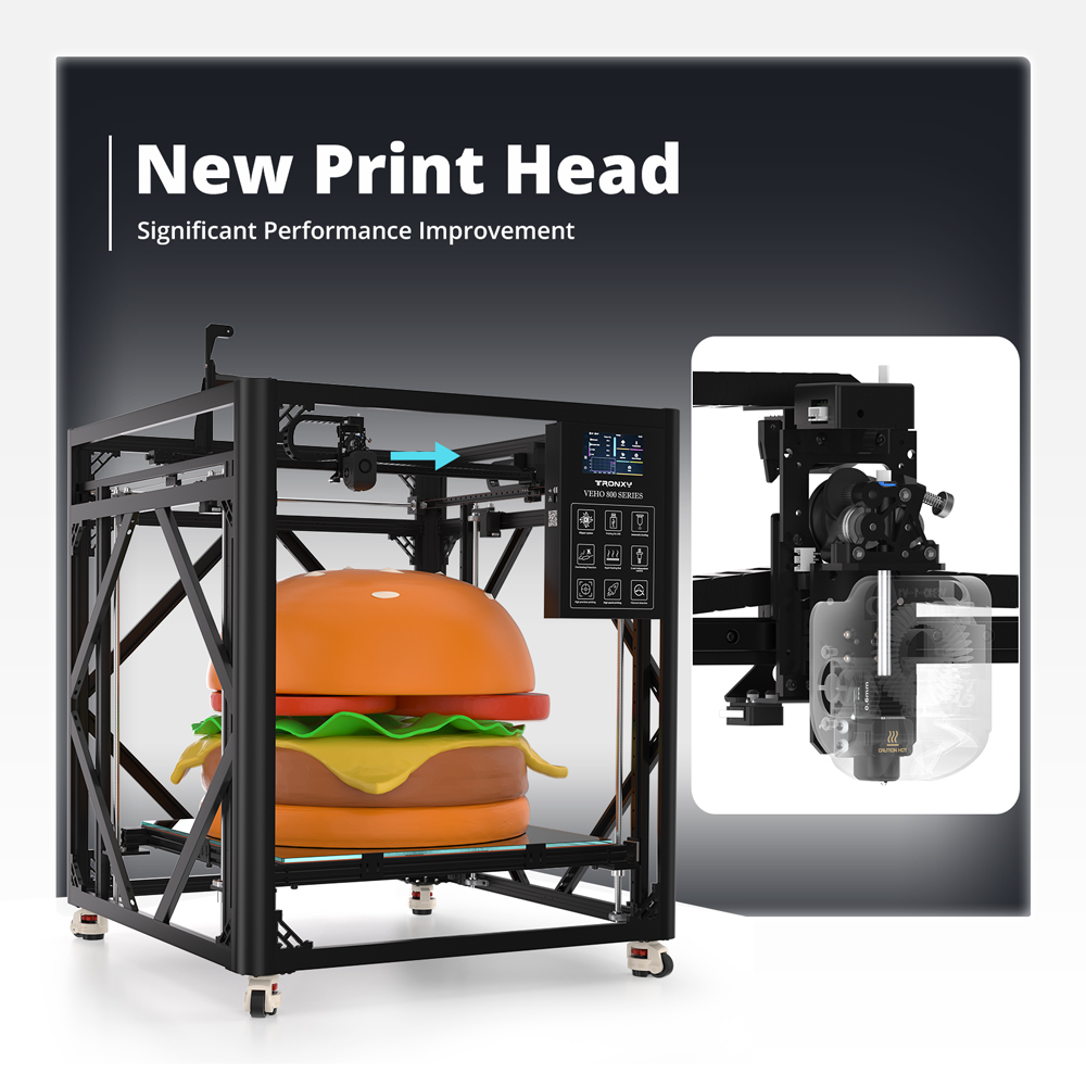 3D Printing X Y Z Axis - Tronxy VEHO-800-12 atau PRO Ukuran Cetak