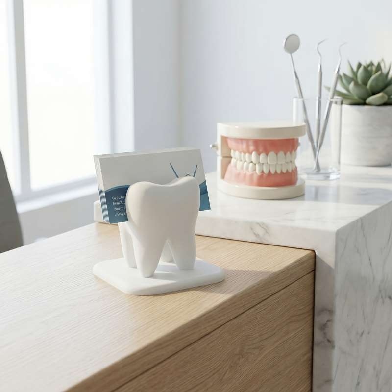 3D Printing Card - Tempat Kartu Nama Berbentuk Gigi Cetak