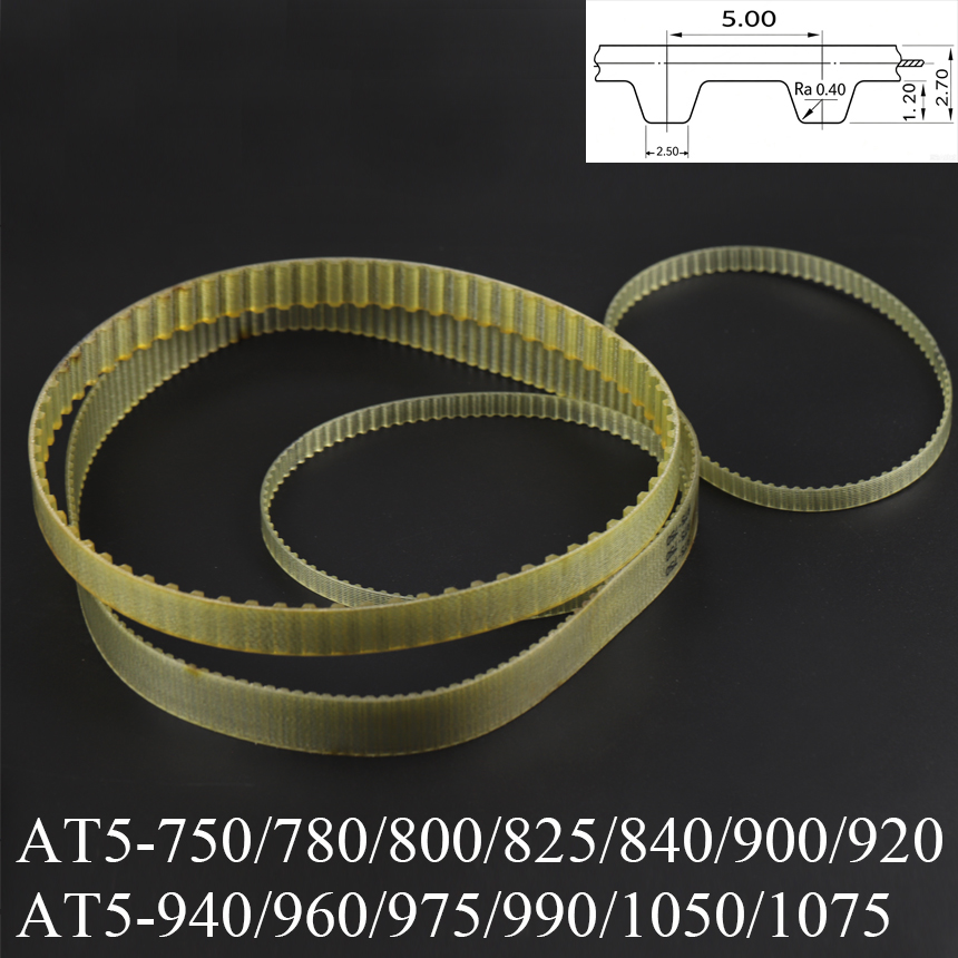 Timing Belt - AT5-750/780/800/825/840/900/920/940/960/975/990/1050/1075 Belt Sinkronisasi Bergigi Trapesium AT5