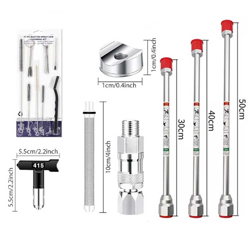 17 Pcs Set Pistol Semprot Cat  - Nozzle Cleaning Kit ulasan dan harga
