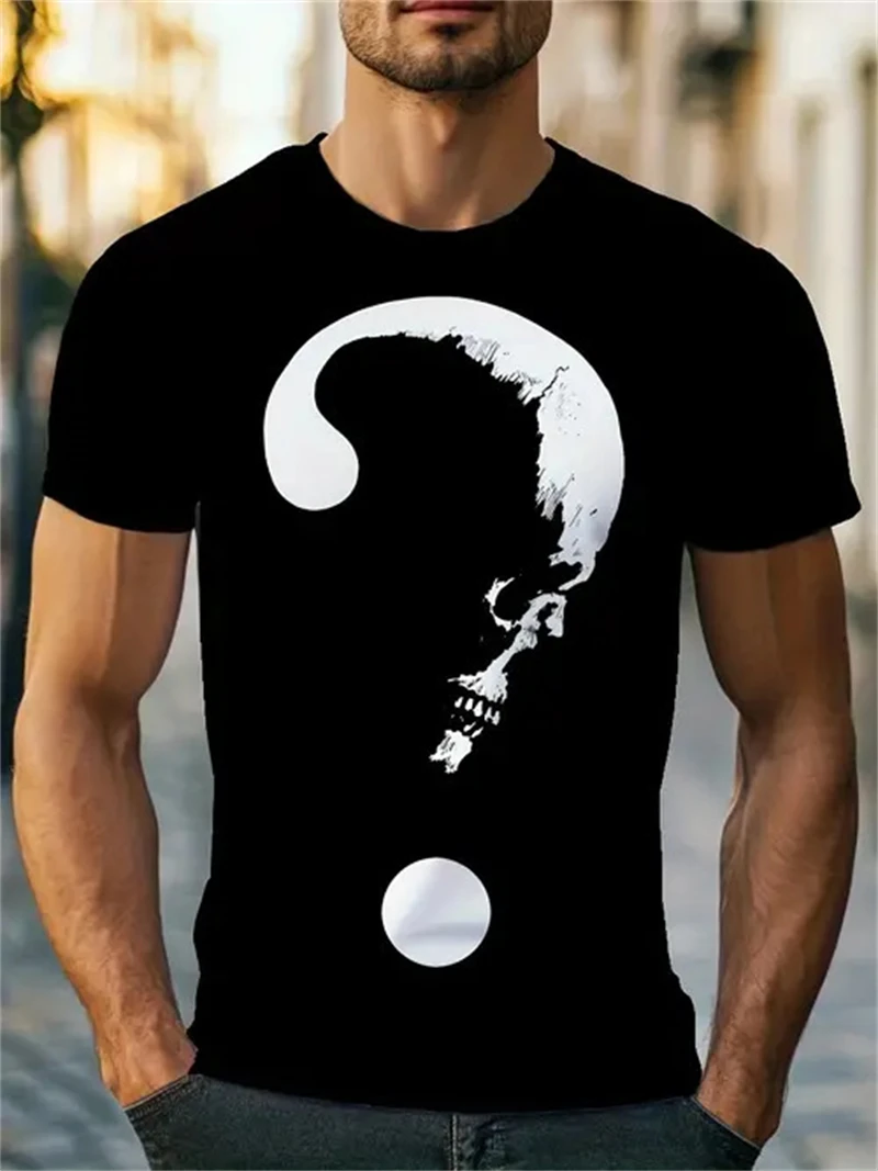 Kaos Pria Hitam Motif Tanda Ta - 3D Printing Question ulasan dan harga