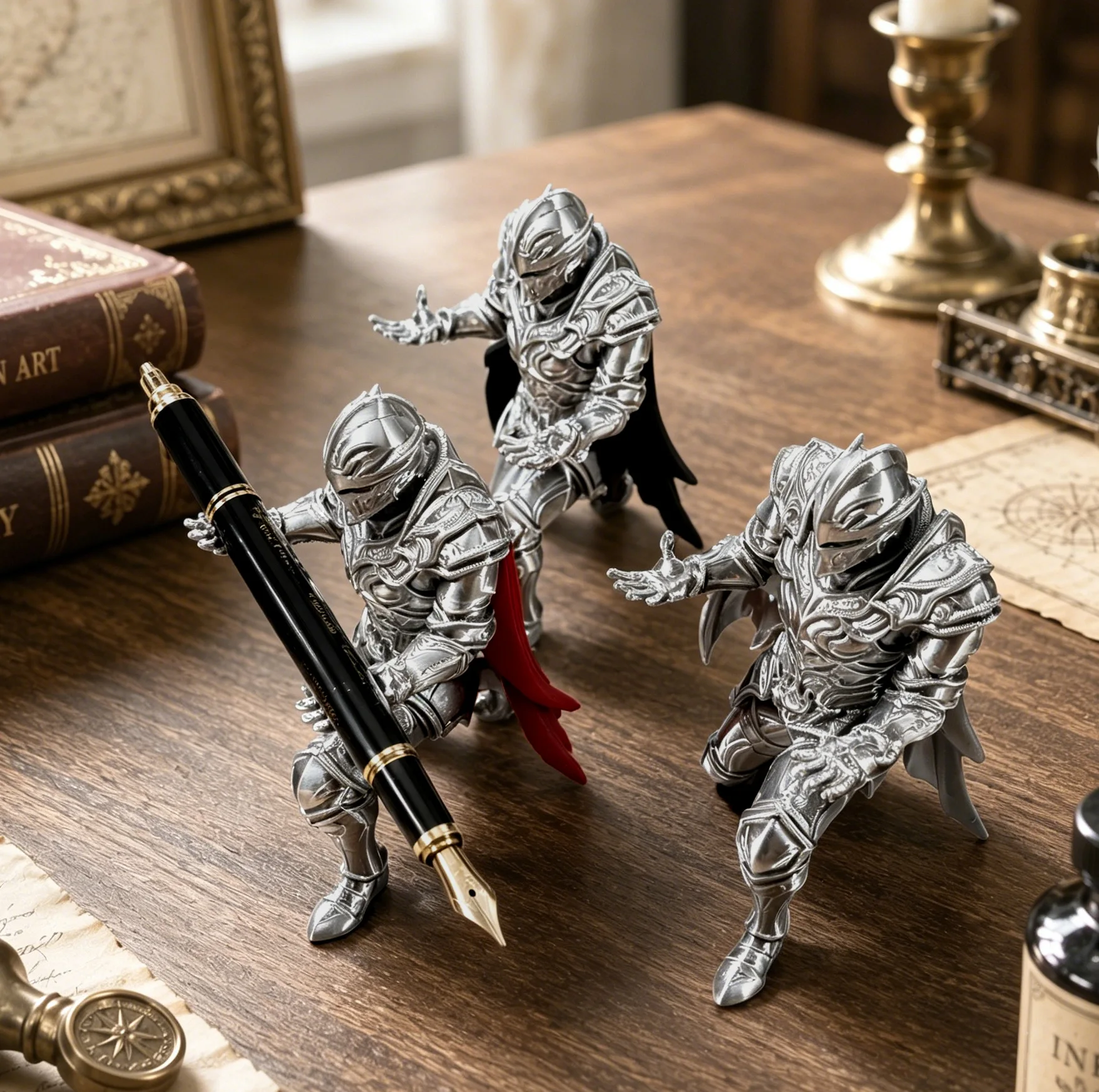 Penyangga pena ksatria gelap c - 3D Printing Knight Armor ulasan dan harga