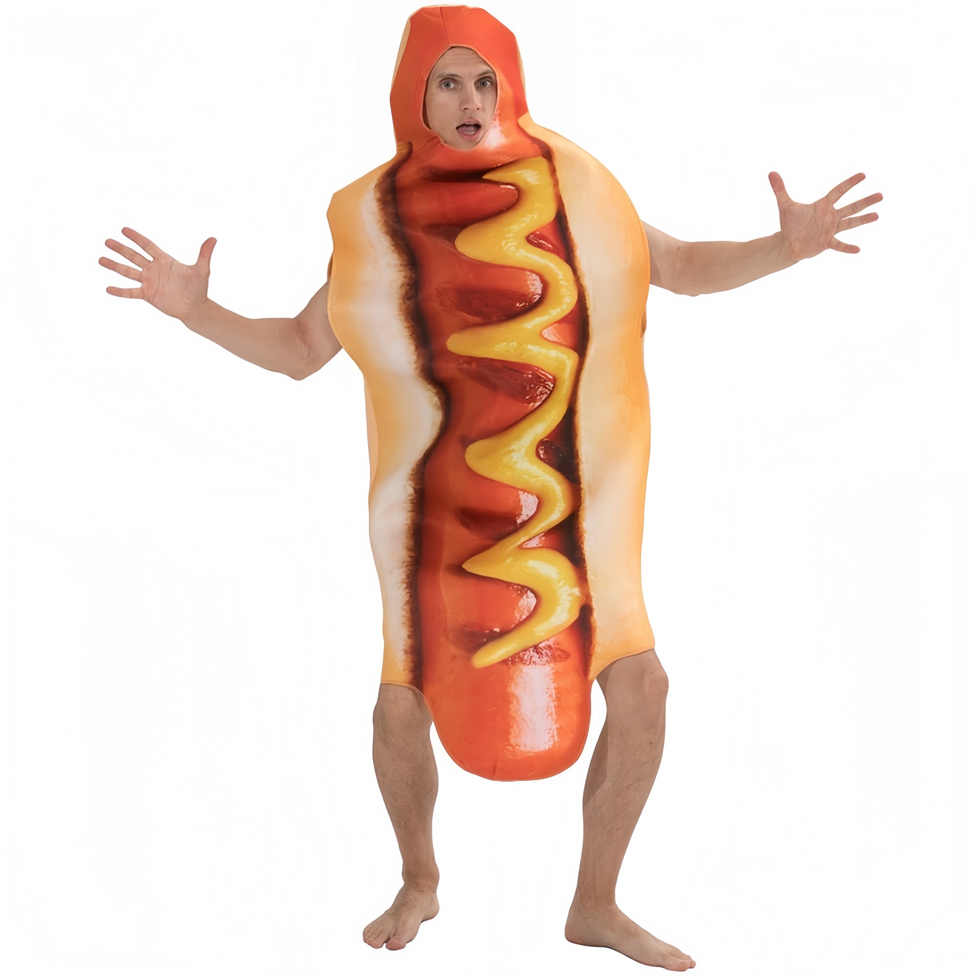 Kostum Hoodie Hot Dog 3D Lucu, - 3D Printing In Food ulasan dan harga