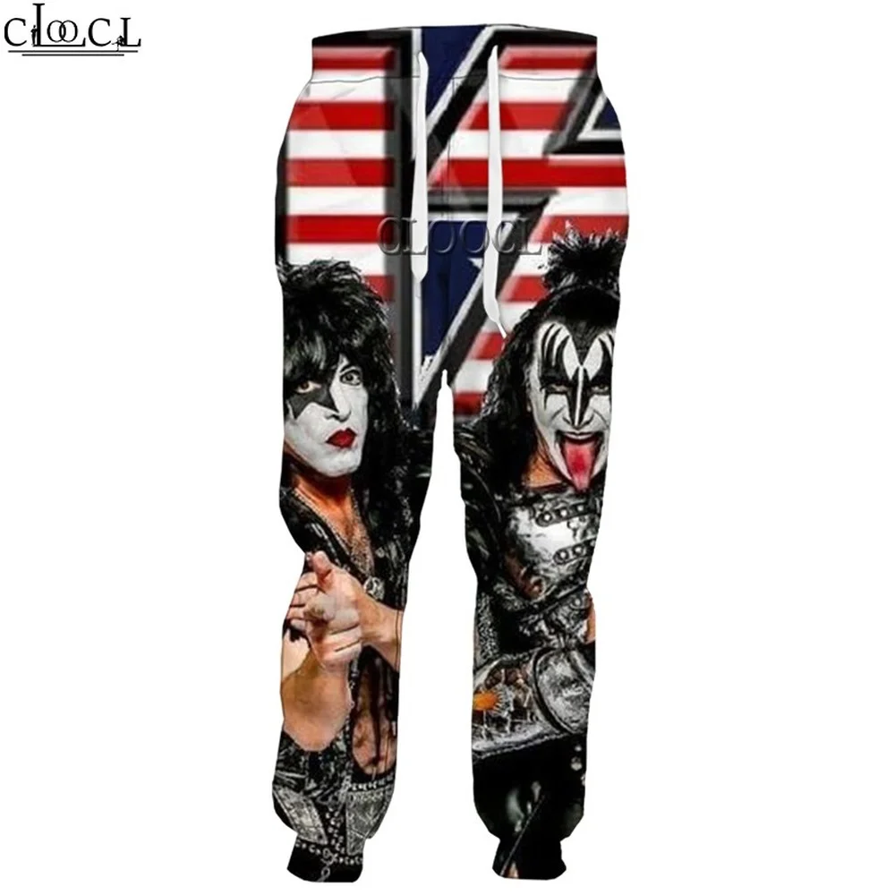 HX celana Hip Hop Metal Kiss B - 3D Printing Rock ulasan dan harga
