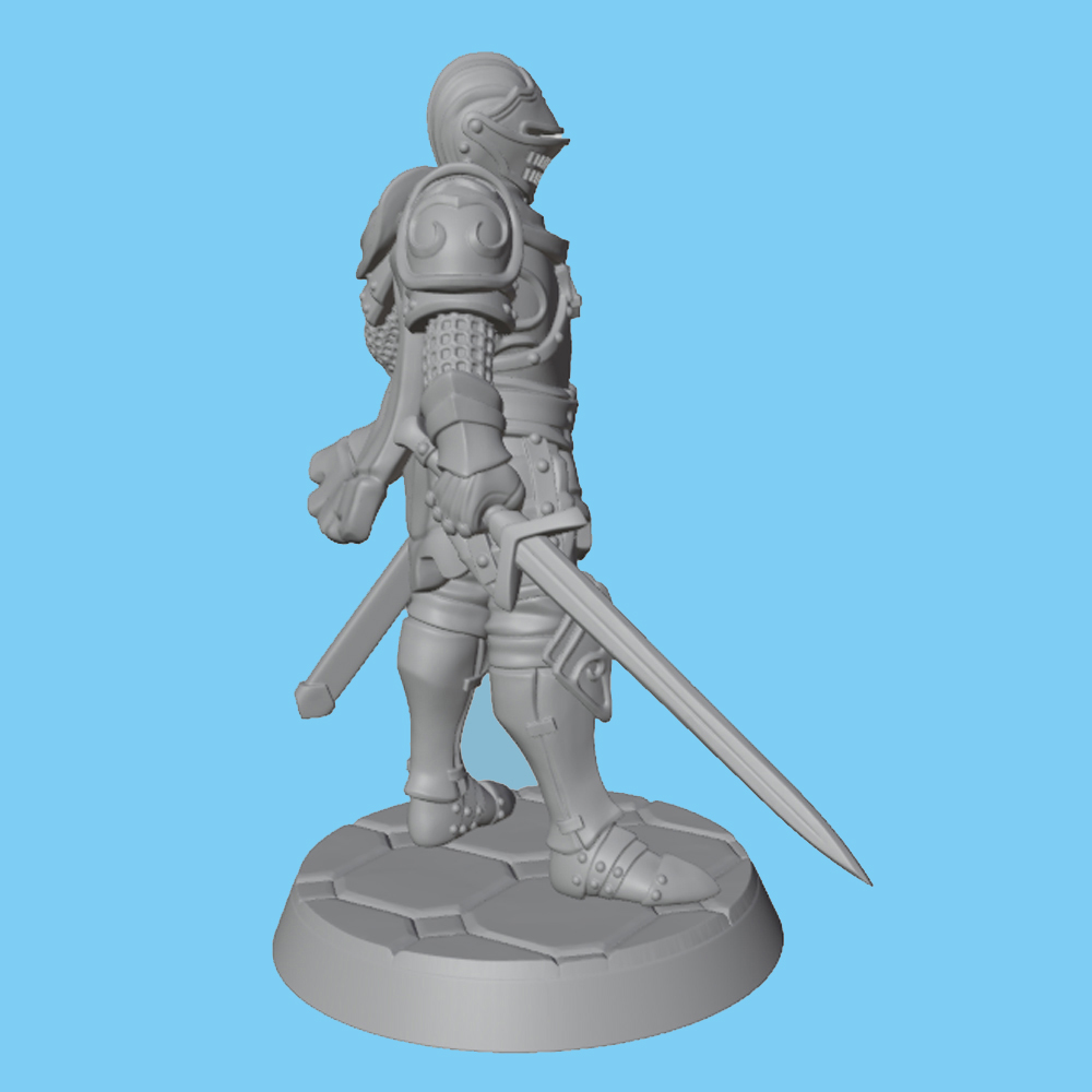 1/24 Set Model Resin Ksatria B - 3D Printing Knight Armor ulasan dan harga