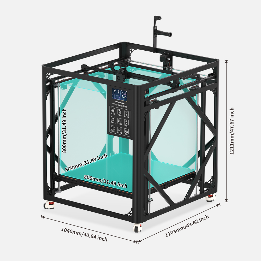 Tronxy VEHO-800-12 atau PRO Uk - 3D Printing X Y Z Axis ulasan dan harga